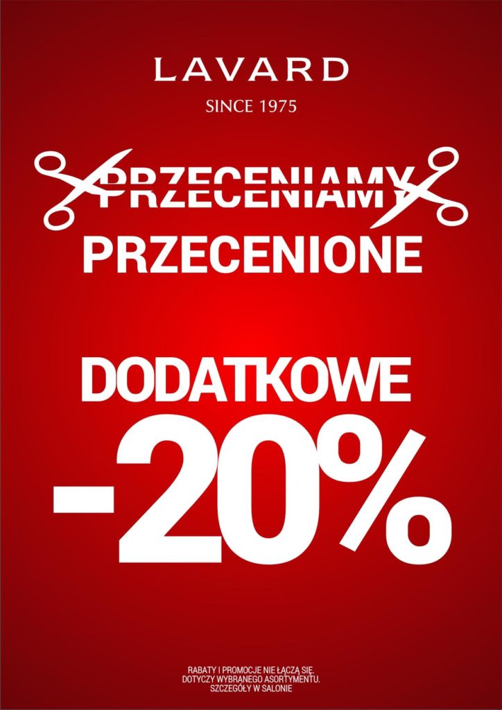 Wszystkie przecenione rzeczy 20% taniej