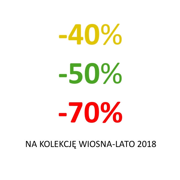 Rabat do 70% na kolekcję wiosna-lato 2018