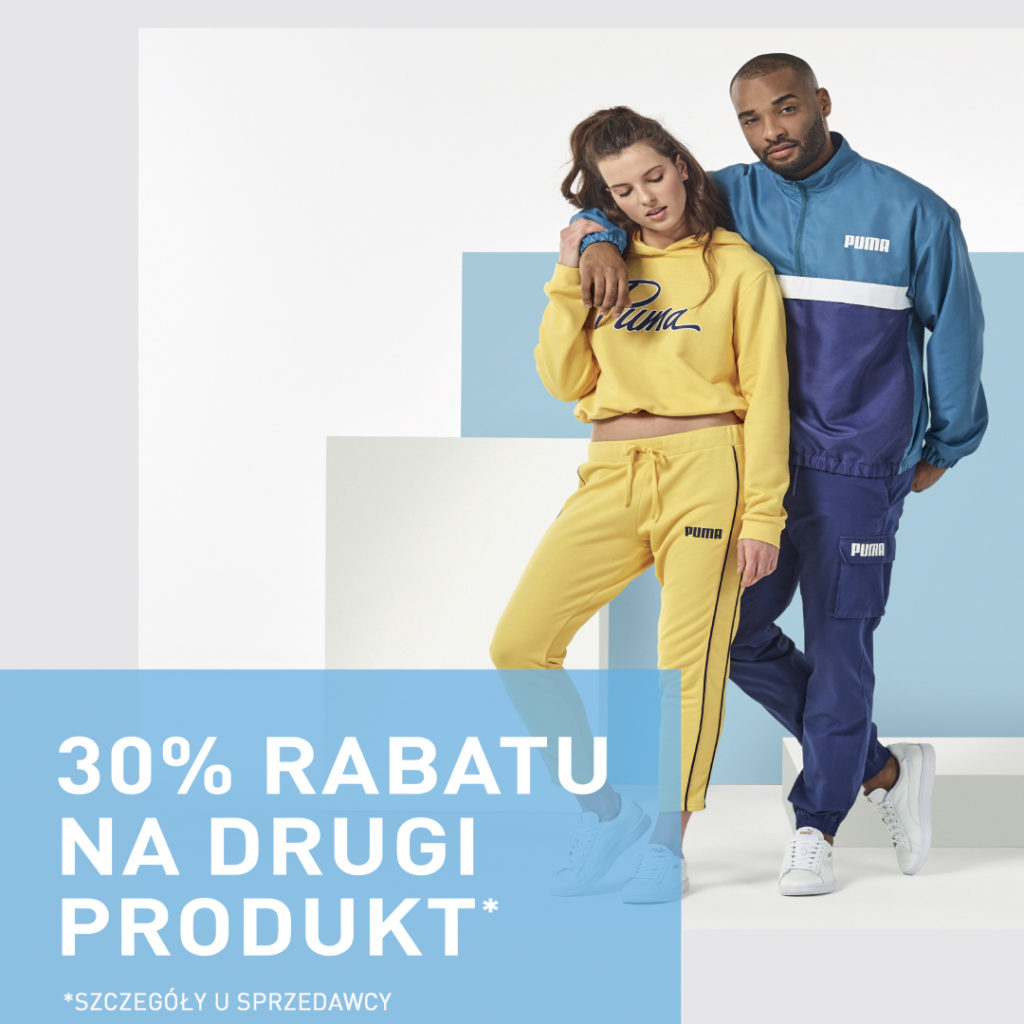 -30% na drugi produkt (z akcji wyłączone są skarpety i bielizna)