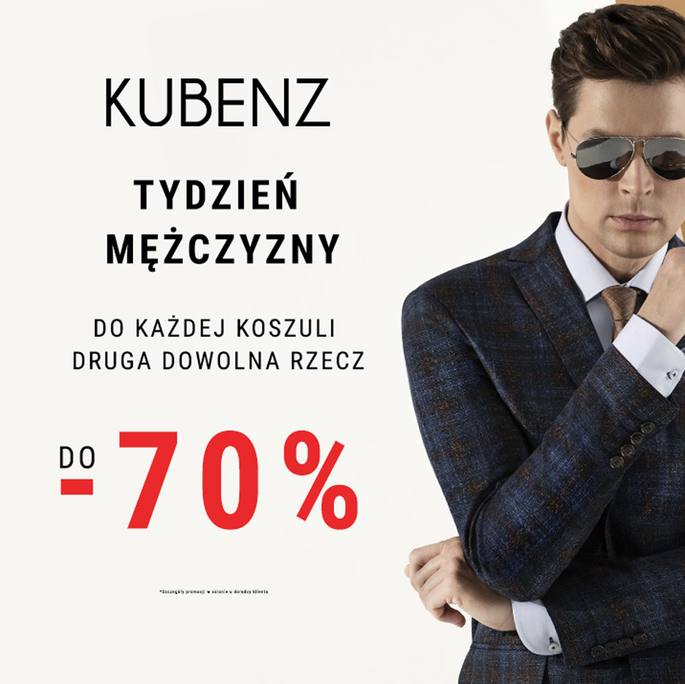 Przy zakupie koszuli druga dowolna rzecz do -70% taniej