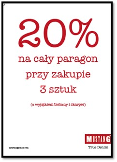 20% rabatu na cały paragon!