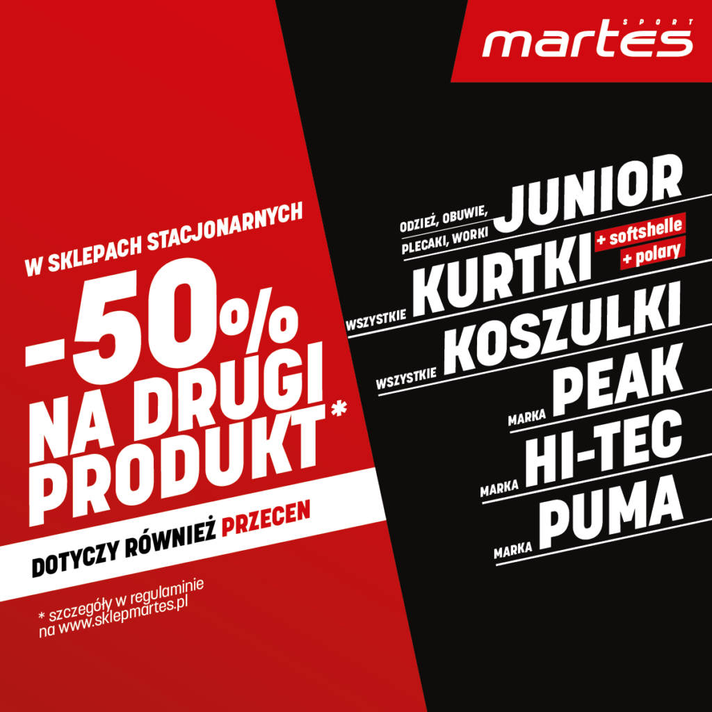 -50% na drugi tańszy produkt