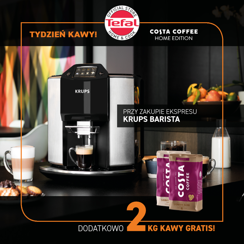 Do każdego ekspresu Krups Barista 2kg kawy dostaniesz gratis!