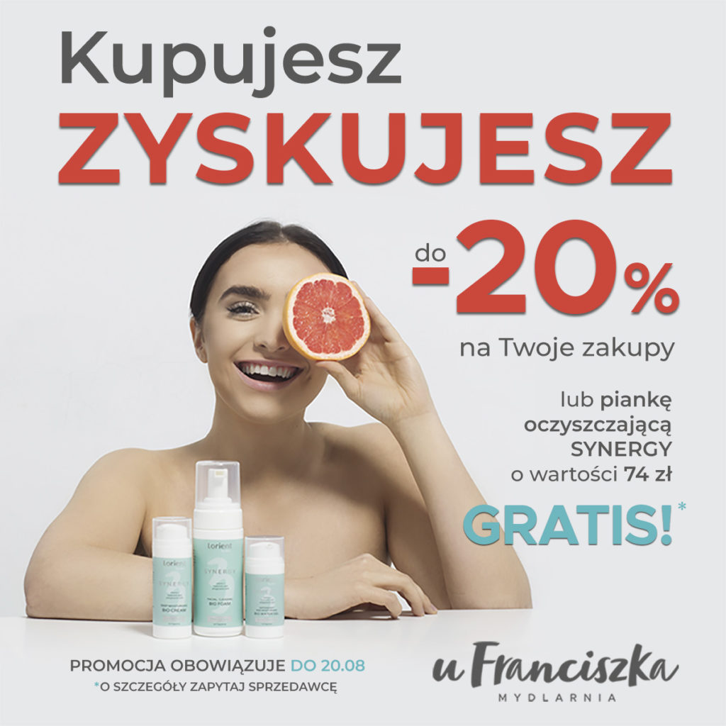 do -20% rabatu, lub pianka oczyszczająca