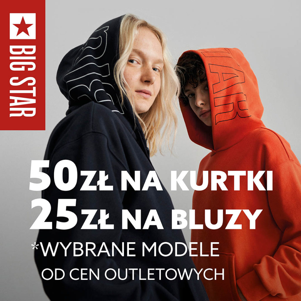 -50 zł na kurtki i -25 zł na bluzy