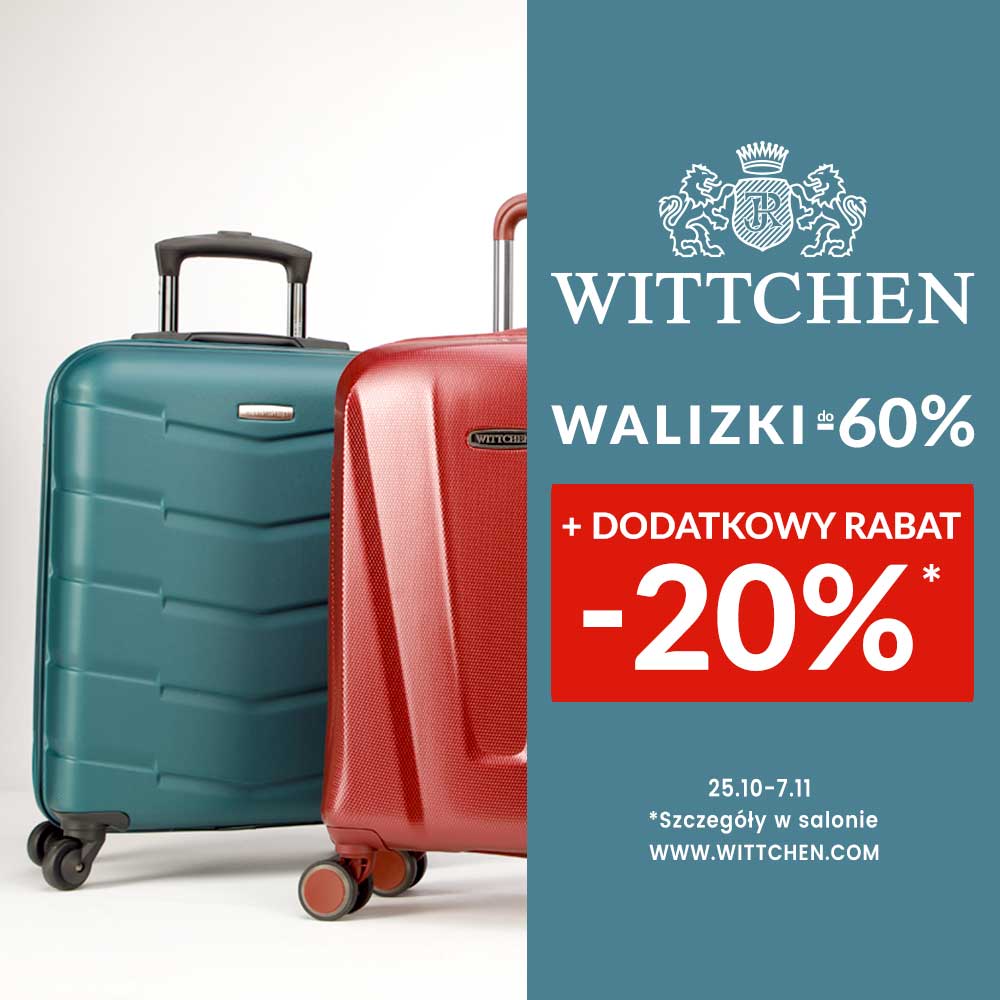 do -60% na walizki i dodatkowy rabat