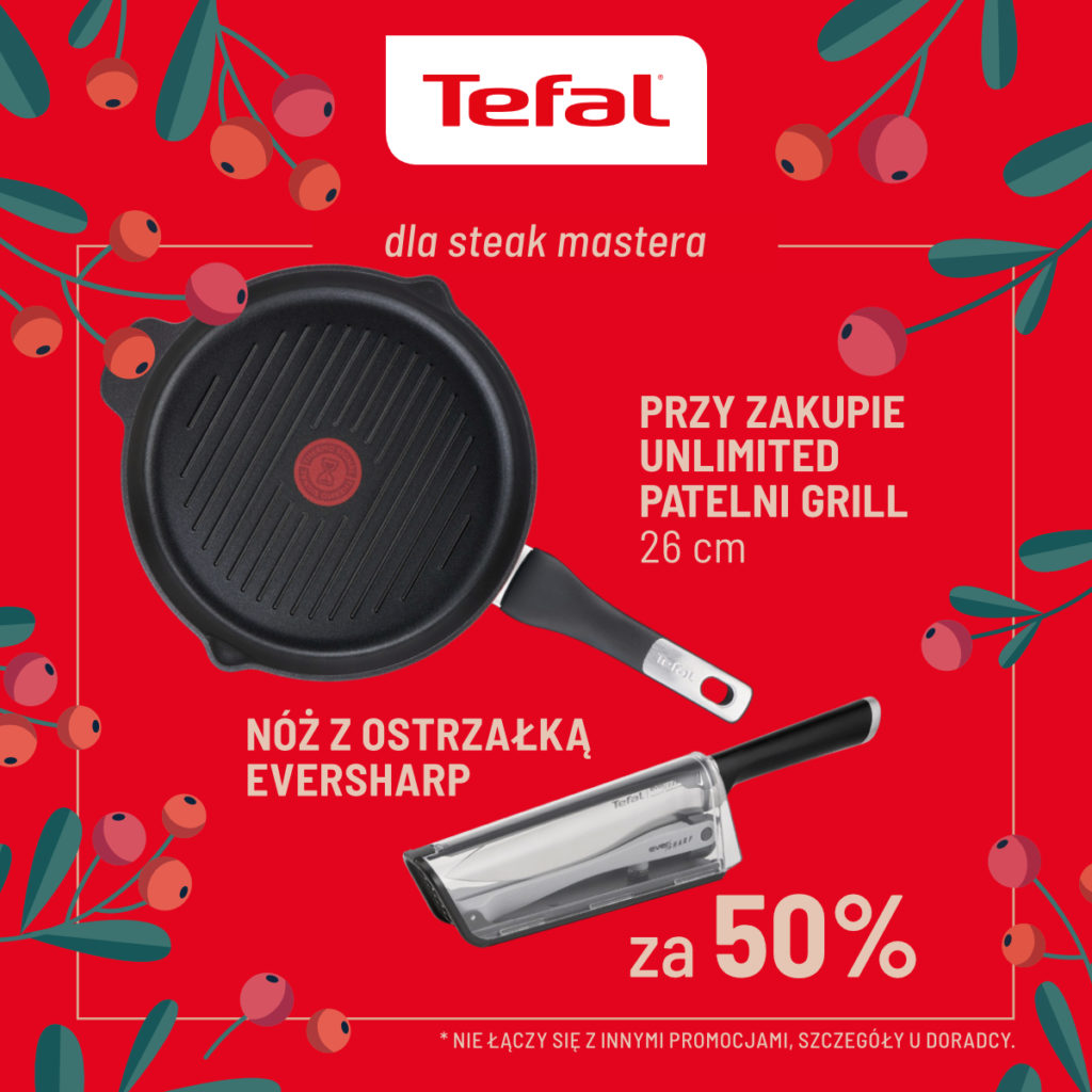 -50% na nóż z ostrzałką przy zakupie Unlimited Patelni Grill