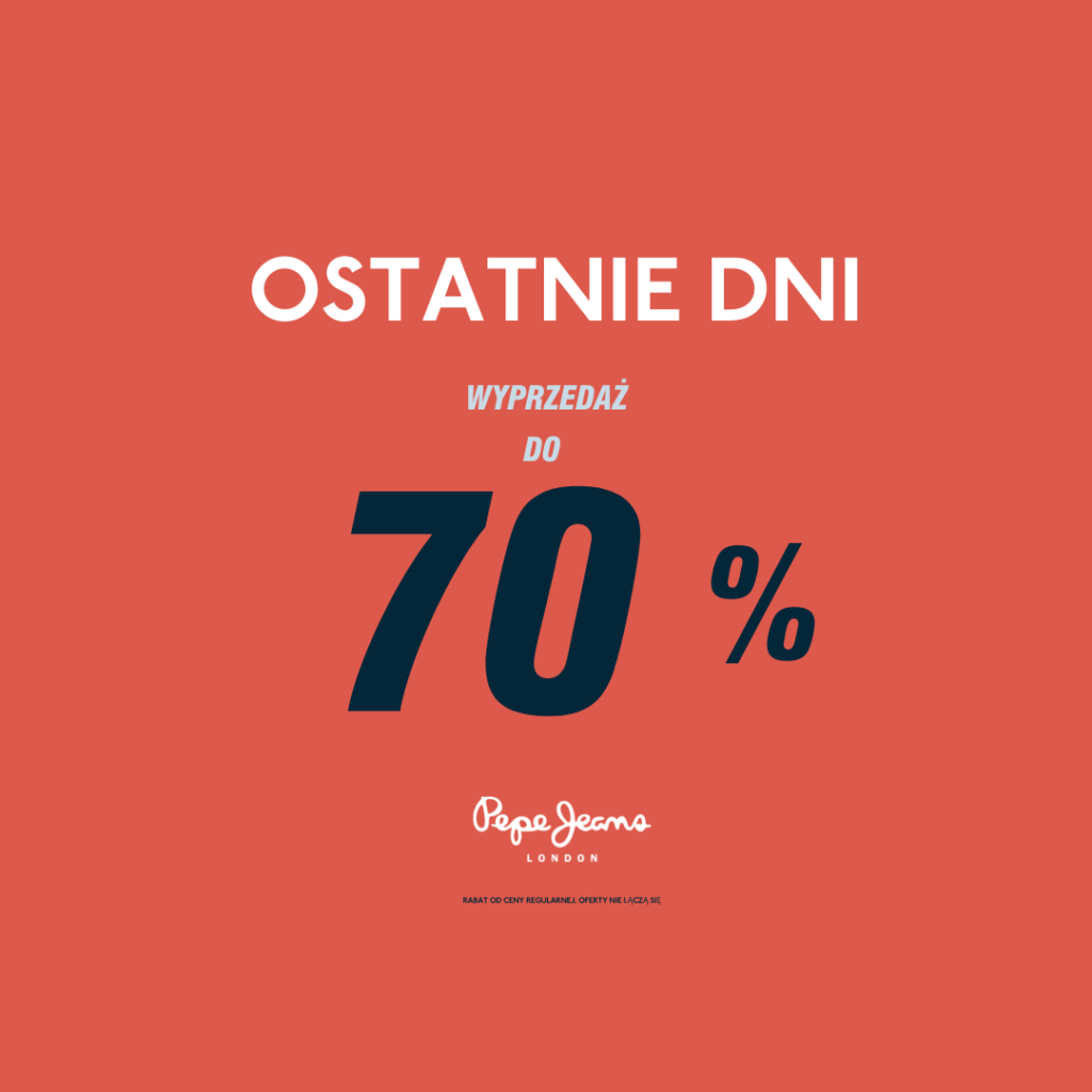 do -70% na wybrany asortyment