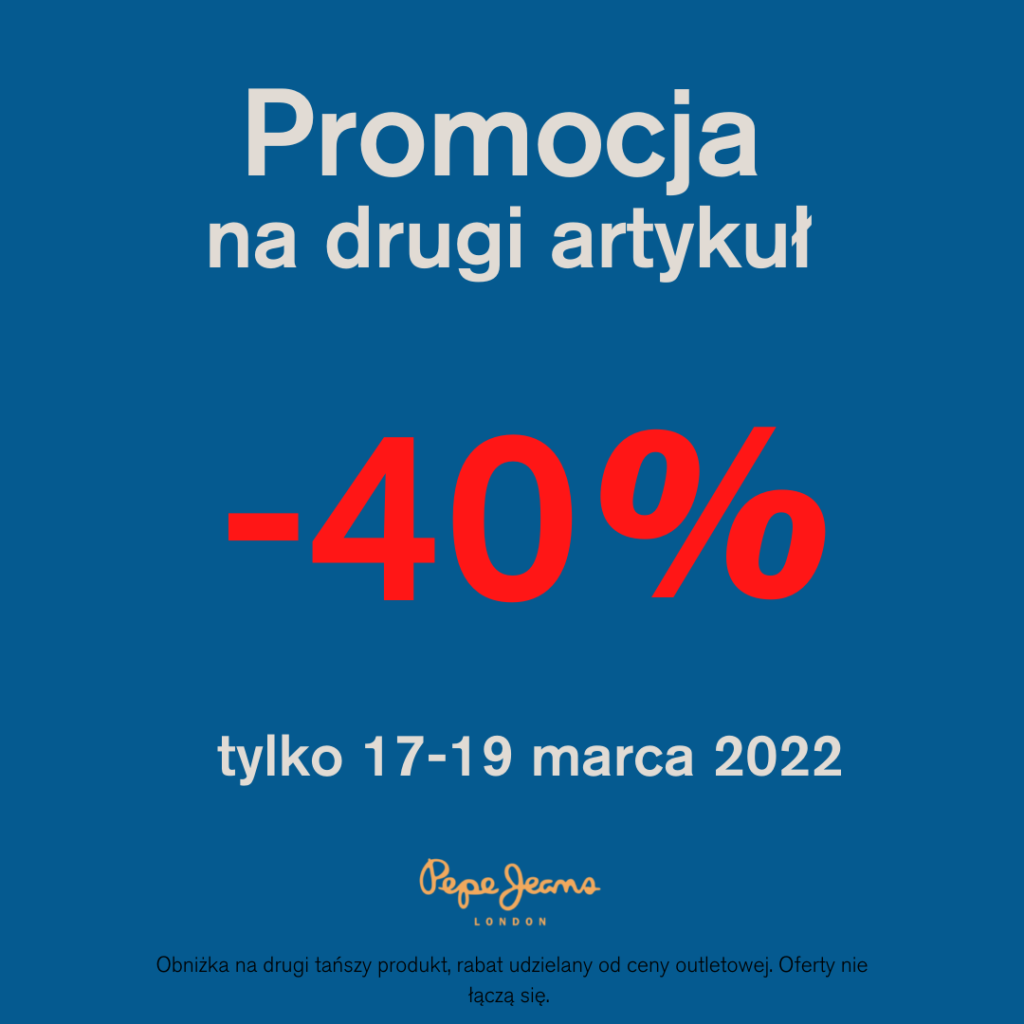 -40% na drugi produkt