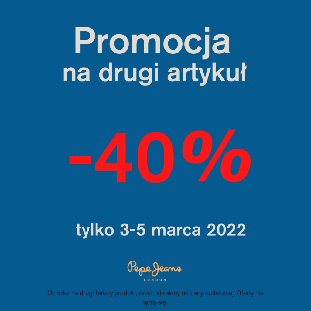 -40% na drugi produkt