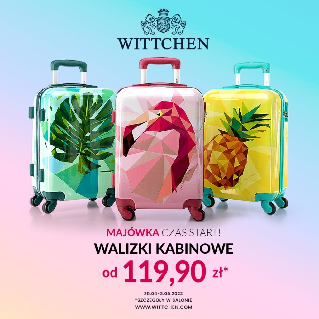od 119,90 zł walizki kabinowe