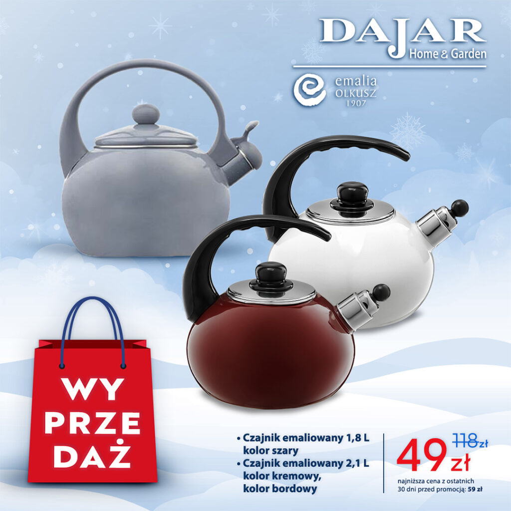 Czajnik emaliowany za&nbsp;49zł